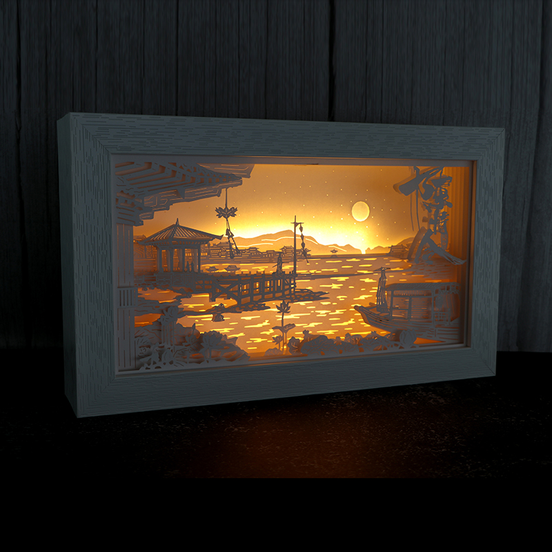 3d光影紙雕燈定制陳情令3d創(chuàng)意紙雕小夜燈定制批發(fā)