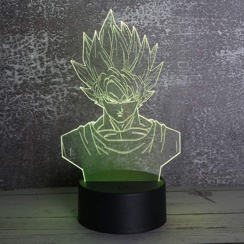 立體3d動漫小夜燈創(chuàng)意led七龍珠動漫小夜燈廠家定制