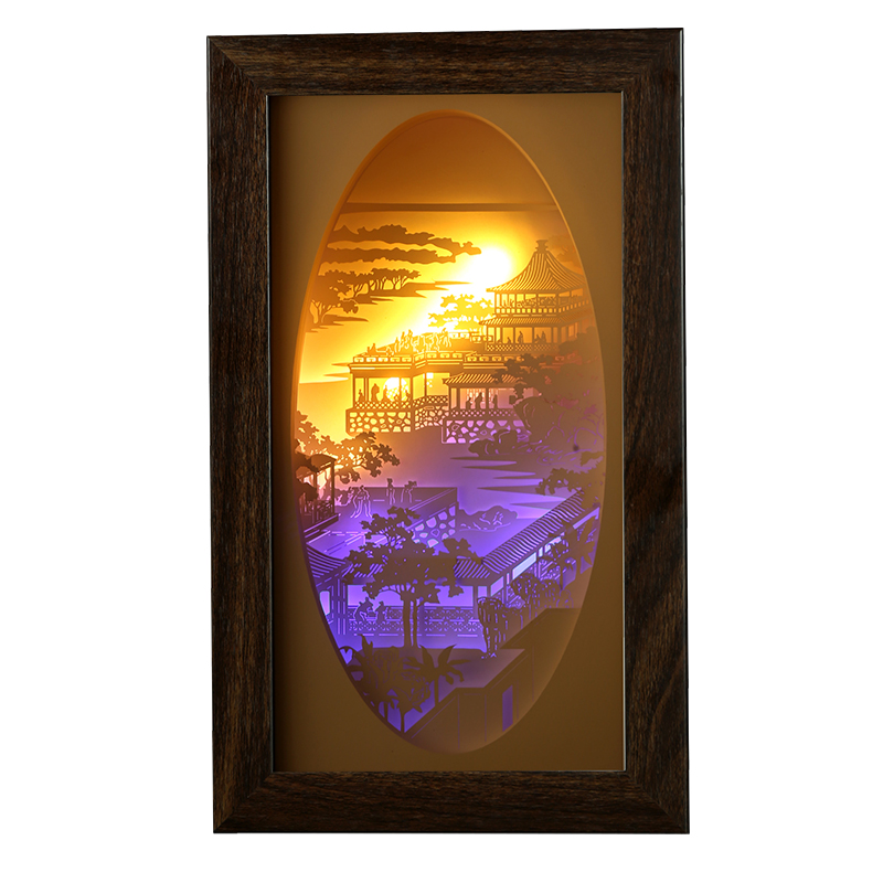 3d立體小夜燈立體紙雕小夜燈廠家定制