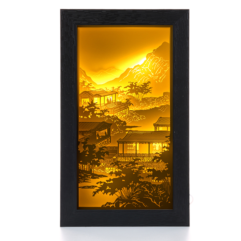 3d立體手工紙雕燈家居創(chuàng)意小夜燈廠家定制