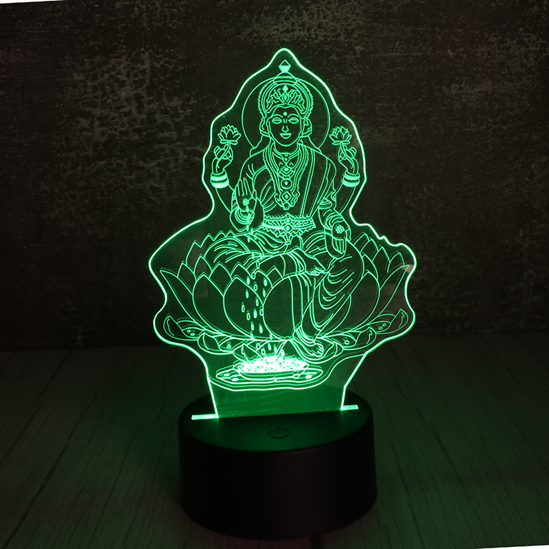 3d立體小夜燈亞克力小夜燈led插電小夜燈創(chuàng)意觀音小夜燈定制