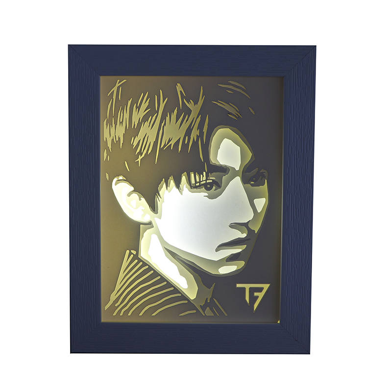 3d工光影紙雕燈創(chuàng)意人像紙雕燈相框廠家定制