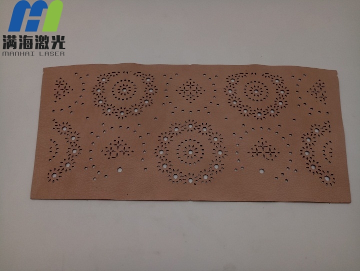 皮革制品手提袋激光鏤空加工