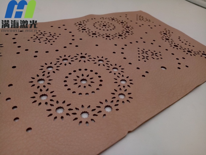 皮革制品手提袋激光鏤空加工