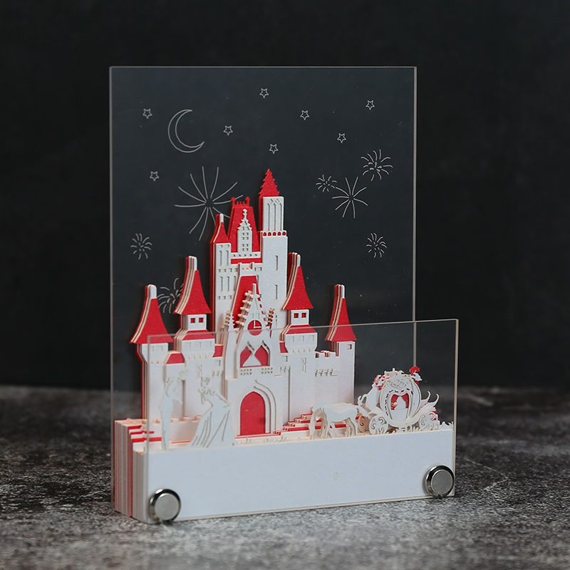 灰姑娘城堡立體便簽紙建筑