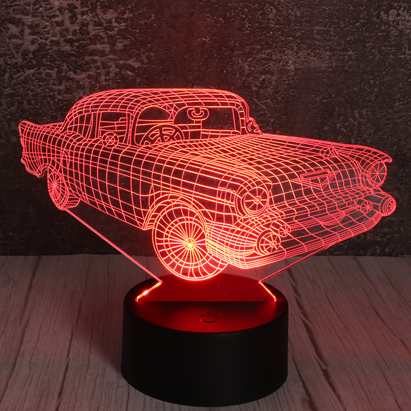 3d七彩小夜燈亞克力立體小夜燈創(chuàng)意汽車小夜燈廠家定制