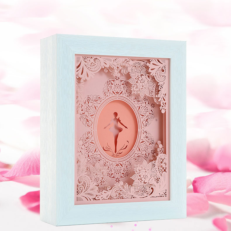 3d創(chuàng)意紙雕燈芭蕾少女紙雕燈定制廠家