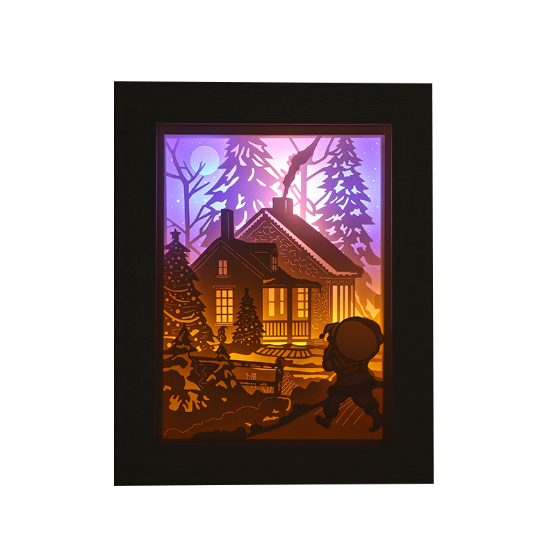 3d光影紙雕燈臺燈創(chuàng)意鏤空臺燈紙雕燈擺件廠家定制