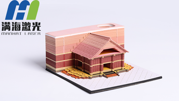 3D建筑便簽企業(yè)禮品定制，他們?yōu)楹味歼x擇滿海激光？