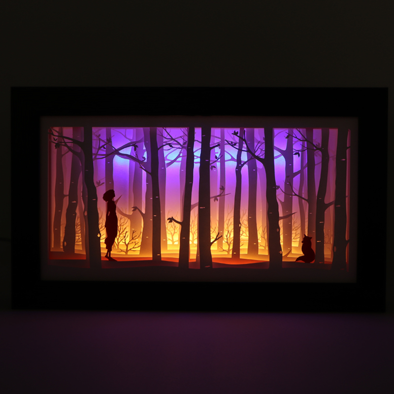 3d光影紙雕擺件創(chuàng)意3d立體紙雕燈廠家定制批發(fā)